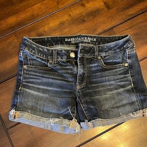 American eagle super stretch midi shorts